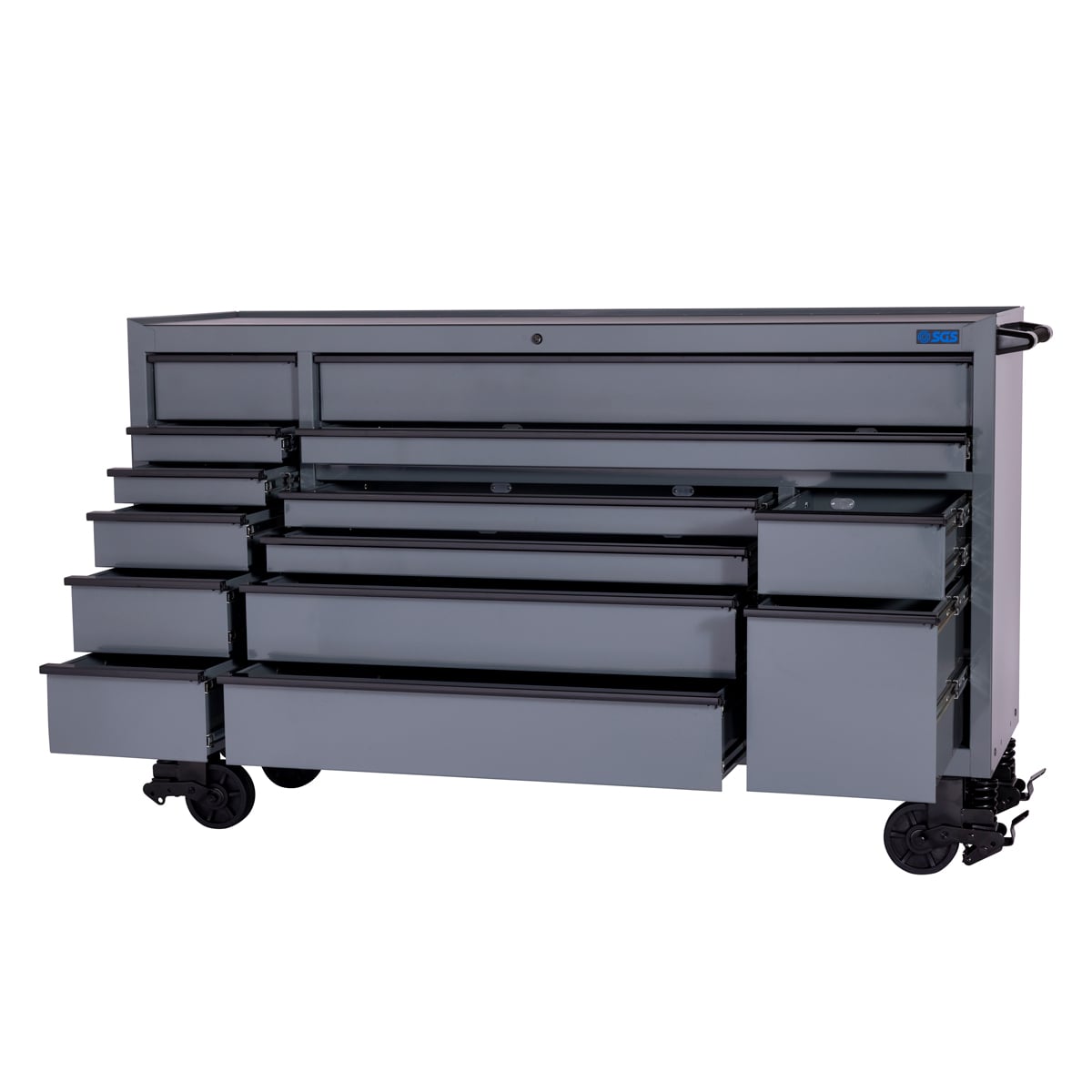 SGS 72in Roller Cabinet | 14 Drawers | Slate Grey